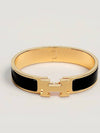 Clic H Bracelet Rose Gold Noir - HERMES - BALAAN.