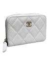 Women s AP0216 White Caviar Skin Zipper Card Wallet - CHANEL - BALAAN 2