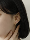 Mini Heart Cubic Earring Gold - SOSOO - BALAAN 5