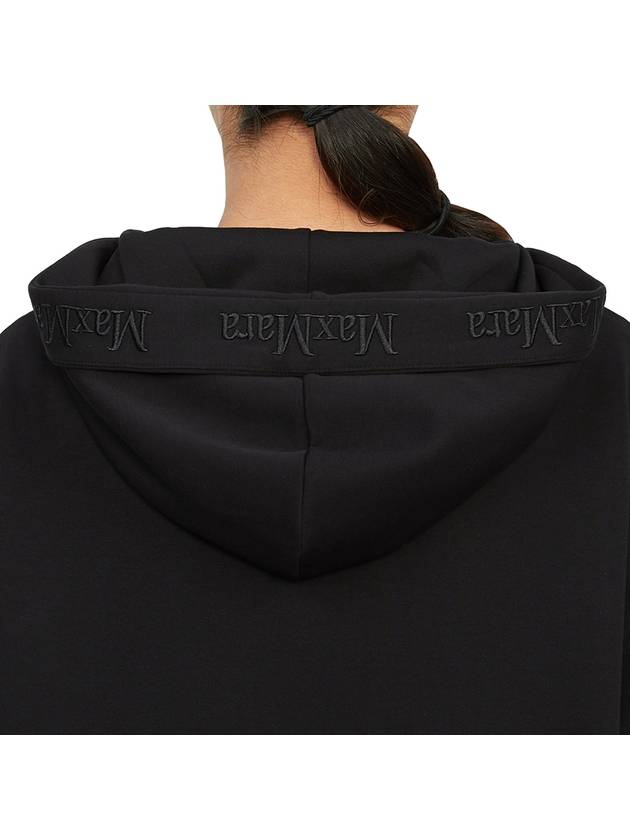 Doppia Embroidery Logo Zip-Up Hoodie Black - MAX MARA - BALAAN 8