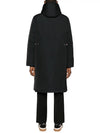 Poly Twill Tech Hooded Down Fill Duffle Coat Black - THOM BROWNE - BALAAN 5