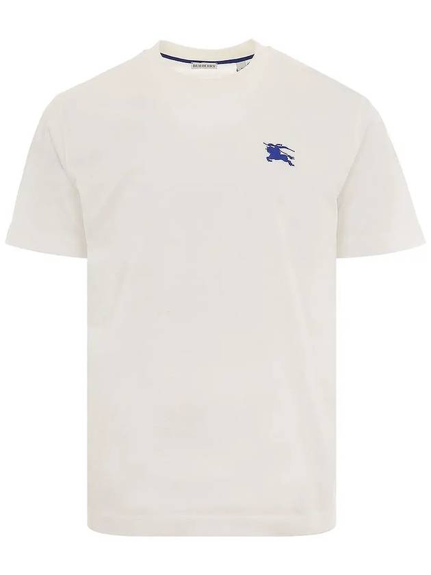 EKD Embroidery Cotton Short Sleeve T-Shirt White - BURBERRY - BALAAN 3