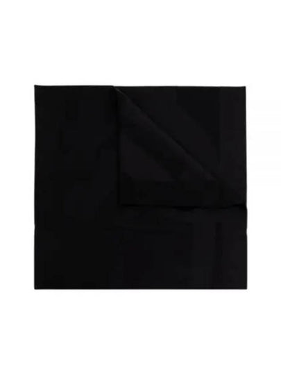 Cassandra Monogram Wool Jacquard Scarf Black - SAINT LAURENT - BALAAN 2