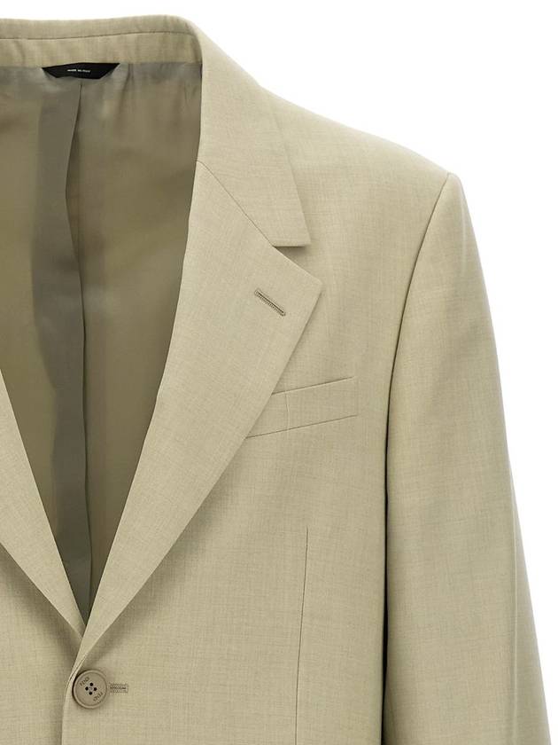 Fendi Single-Breasted Wool Blazer - FENDI - BALAAN 3