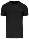 Embroidered Logo Pony Short Sleeve T-Shirt Black - POLO RALPH LAUREN - BALAAN 3