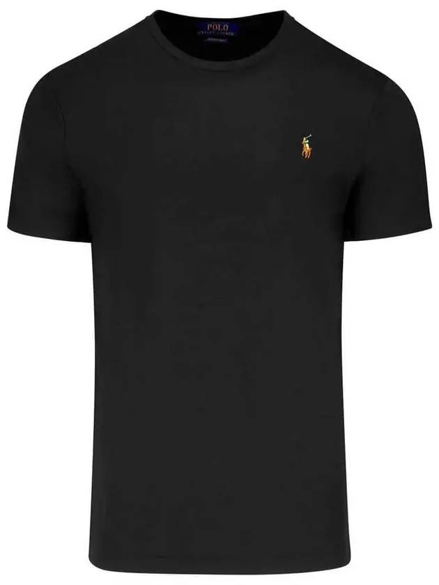 Embroidered Logo Pony Short Sleeve T-Shirt Black - POLO RALPH LAUREN - BALAAN 2