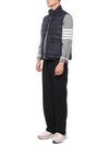 RWB Tab Zip-Up Pocket Vest Navy - THOM BROWNE - BALAAN 5