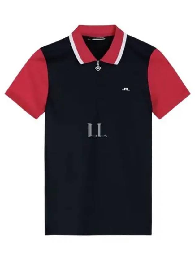 Women's Antonia Short Sleeve Polo Shirt Navy - J.LINDEBERG - BALAAN 2