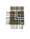 Check Reversible Cashmere Scarf Sand Green - BURBERRY - BALAAN 2