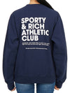 Logo Graphic Print Sweatshirt Navy - SPORTY & RICH - BALAAN 5