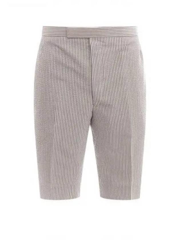 Classic Striped Backstrap Wool Bermuda Shorts Grey - THOM BROWNE - BALAAN 2