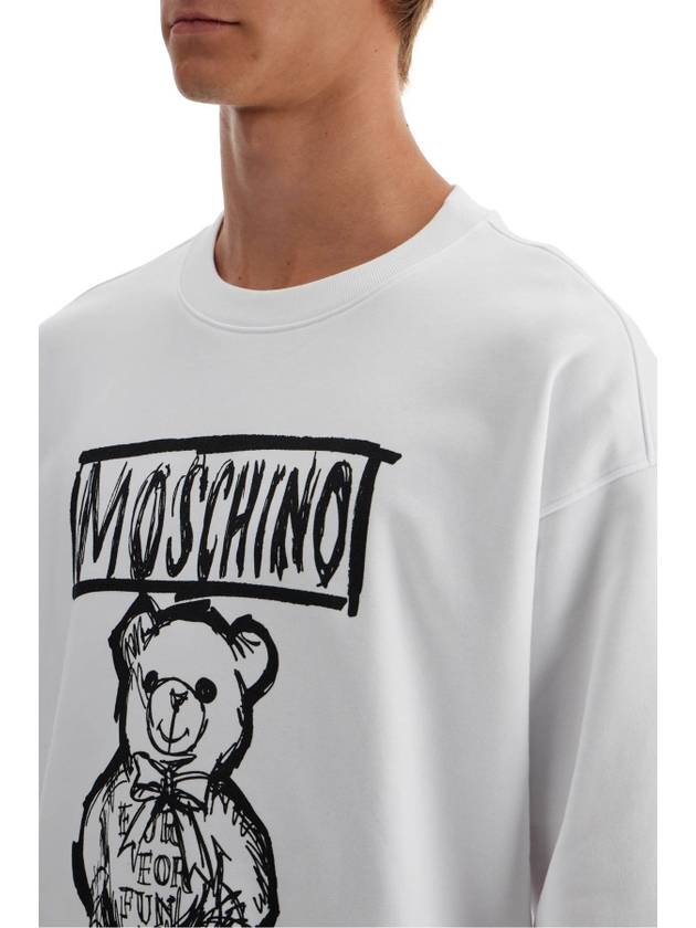 teddy bear print sweatshirt - MOSCHINO - BALAAN 4