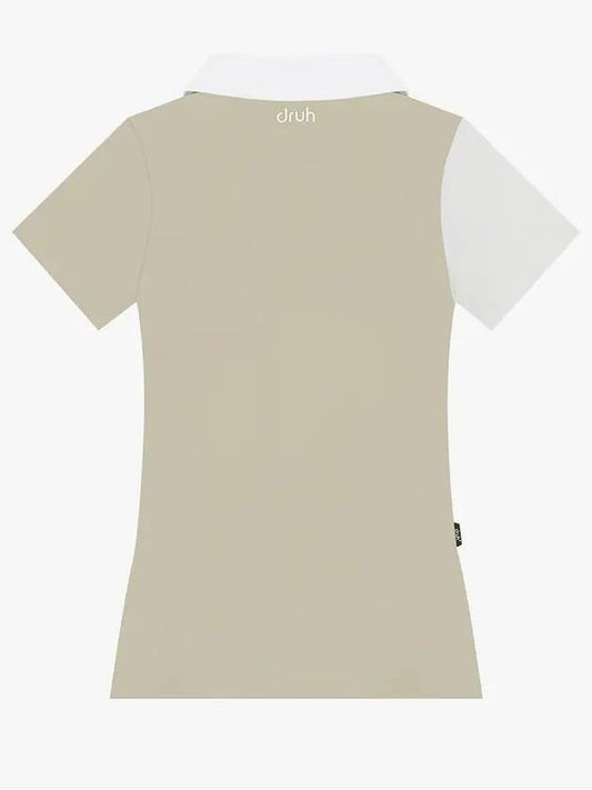 Drew Single Variation Color Scheme Short Sleeve T-Shirt DF42ST03BEIGE - DRUH GOLF - BALAAN 2