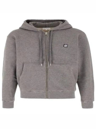 Foxhead Patch Comfort Zipper Hooded Medium Grey Melange - MAISON KITSUNE - BALAAN 2