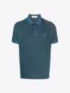 Men's Logo Patch Short Sleeve Polo Shirt Dark Blue - STONE ISLAND - BALAAN 2