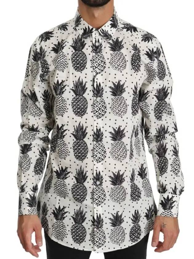 Multi Print Long Sleeve Shirt White - DOLCE&GABBANA - BALAAN 2