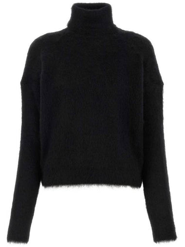 Women's Mohair Blend Turtleneck Black - SAINT LAURENT - BALAAN 1