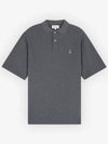 Bold Fox Head Patch Oversized Polo Shirt Grey - MAISON KITSUNE - BALAAN 2