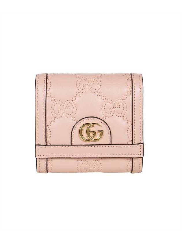 GG Matelassé Half Wallet Pink - GUCCI - BALAAN 1