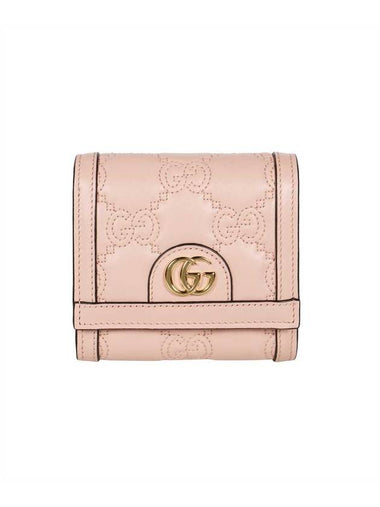 GG Matelassé Half Wallet Pink - GUCCI - BALAAN 1