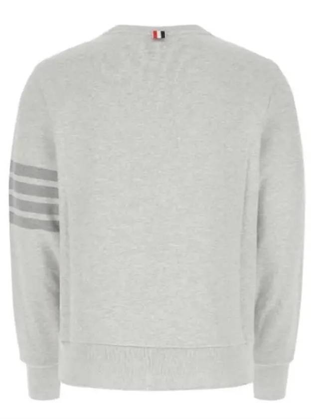 Classic Loopback Terry Tonal 4-Bar Relaxed Fit Crewneck Sweatshirt Pale Grey - THOM BROWNE - BALAAN 3