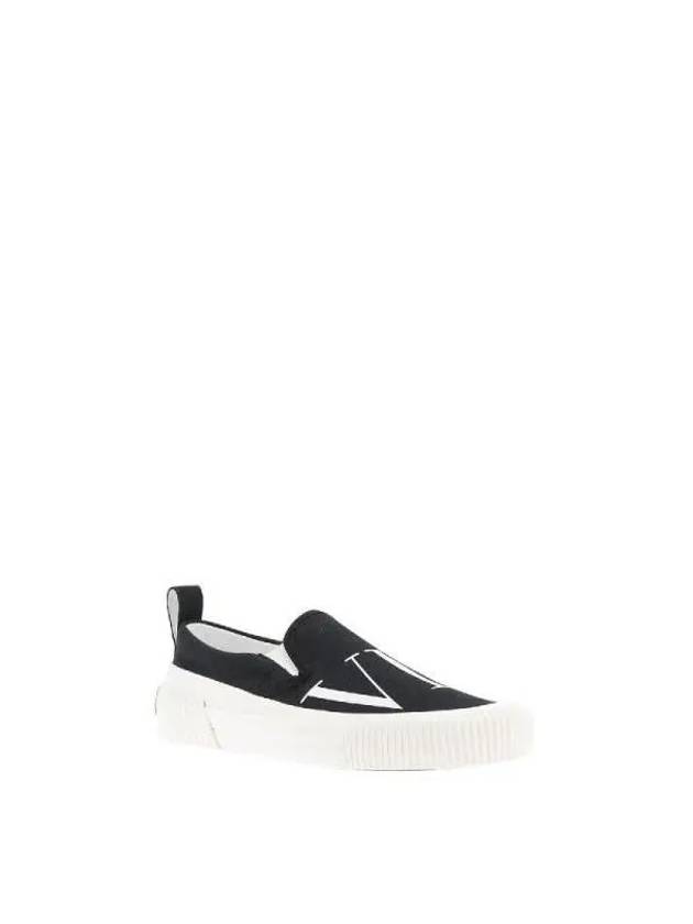 VLTN Canvas Slip-On Black - VALENTINO - BALAAN 3