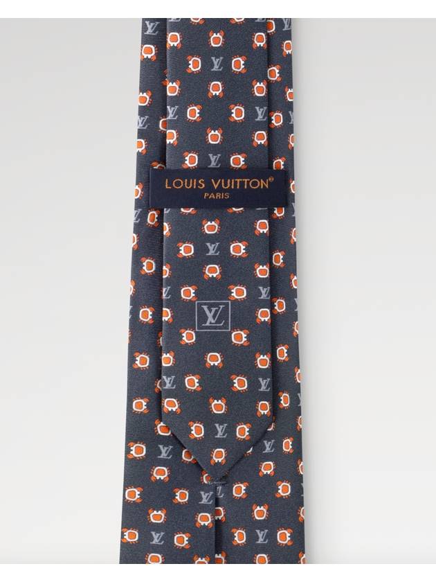 Tie Monogram LV Crab Entrasheet Silk M94827 - LOUIS VUITTON - BALAAN 3