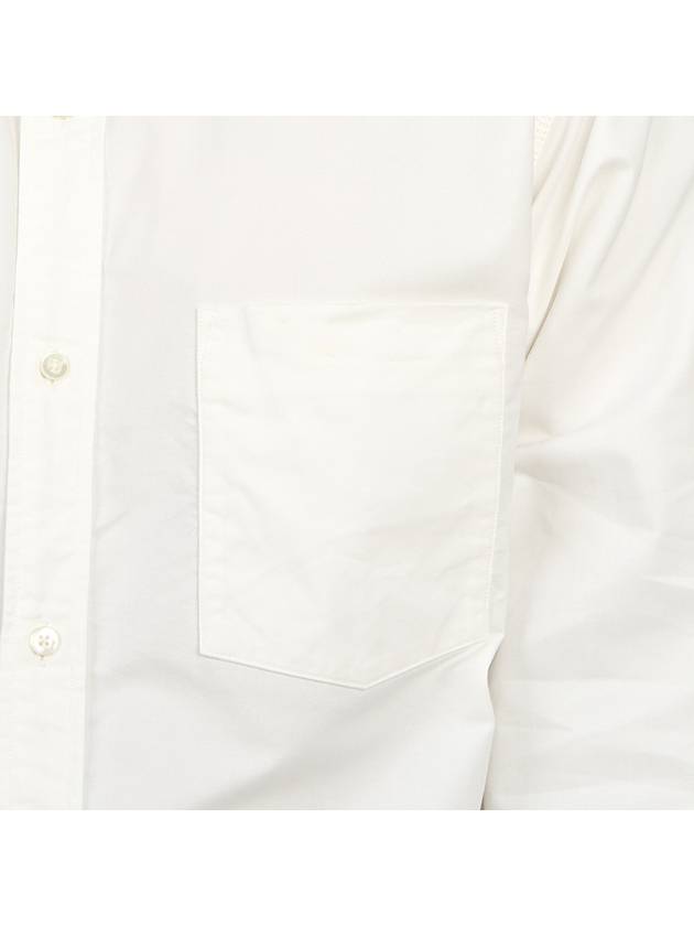 Embroid Logo Button Down Wind Long Sleeve Shirt White - NANAMICA - BALAAN 9