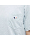 Tricolor Fox Patch Classic Pocket Short Sleeve T-Shirt Blue - MAISON KITSUNE - BALAAN 4