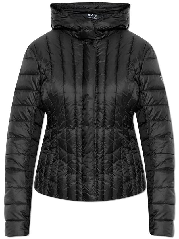 EA7 Emporio Armani Padded Jacket With Hood, Women's, Black - EMPORIO ARMANI - BALAAN 1