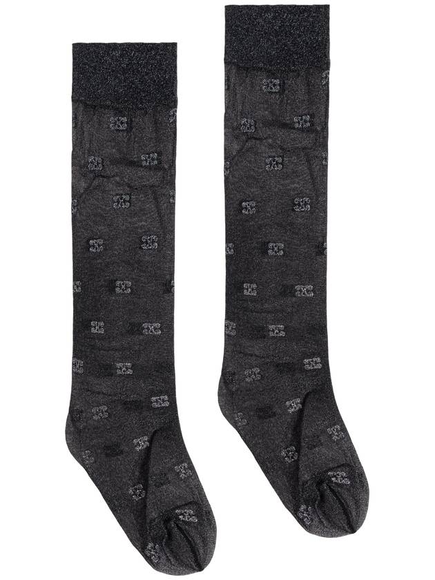 Ganni Shimmering Socks, Women's, Black - GANNI - BALAAN 4