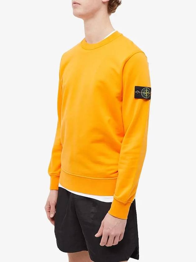 Wappen Patch Crew Neck Sweatshirt Orange - STONE ISLAND - BALAAN 4