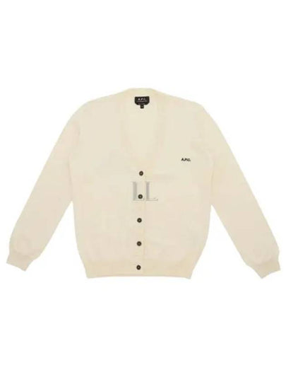 Bella Logo Embroidery Cardigan Ivory - A.P.C. - BALAAN 2