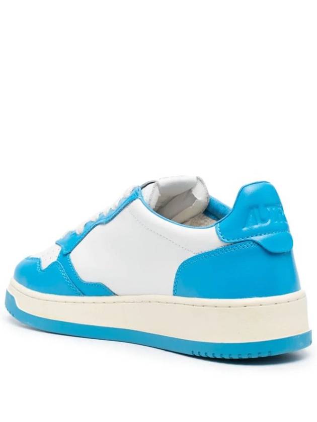 Men's Medalist Leather Low Top Sneakers Blue - AUTRY - BALAAN 4