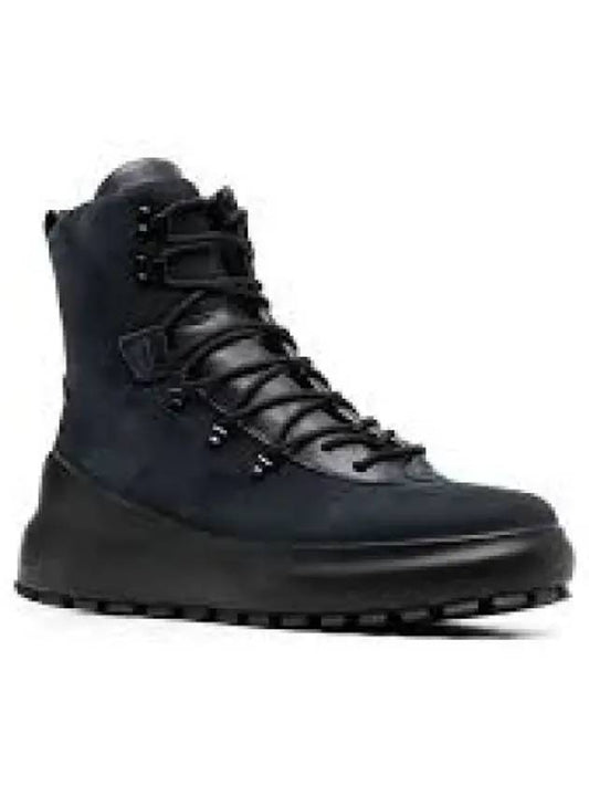 Hiking Leather Walker Boots Dark Navy - STONE ISLAND - BALAAN 2
