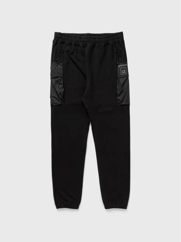 Stretch Fleece Mixed Cargo Track Pants Black - CP COMPANY - BALAAN 2