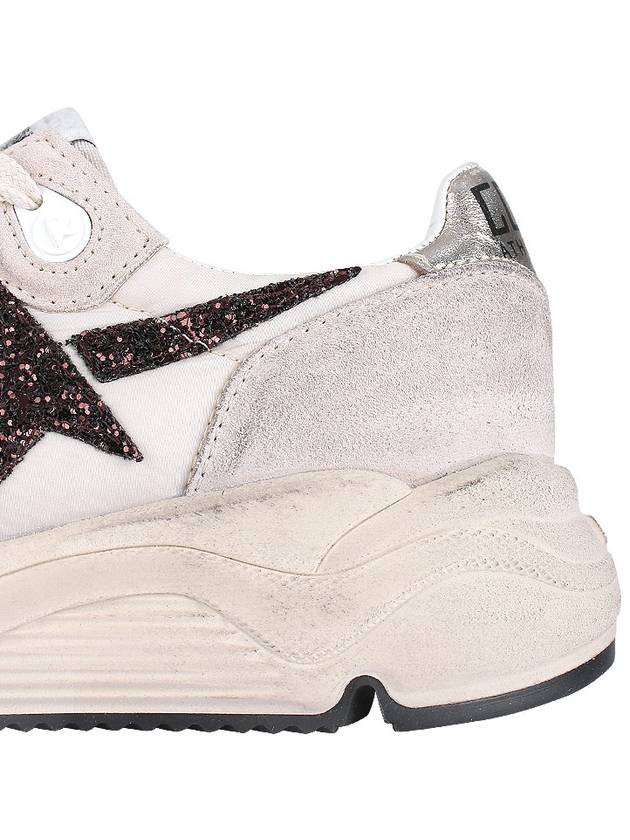 Glitter Star Patch Suede Low Top Sneakers Beige - GOLDEN GOOSE - BALAAN 7