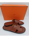 Izmir Leather Slippers Gold - HERMES - BALAAN 9