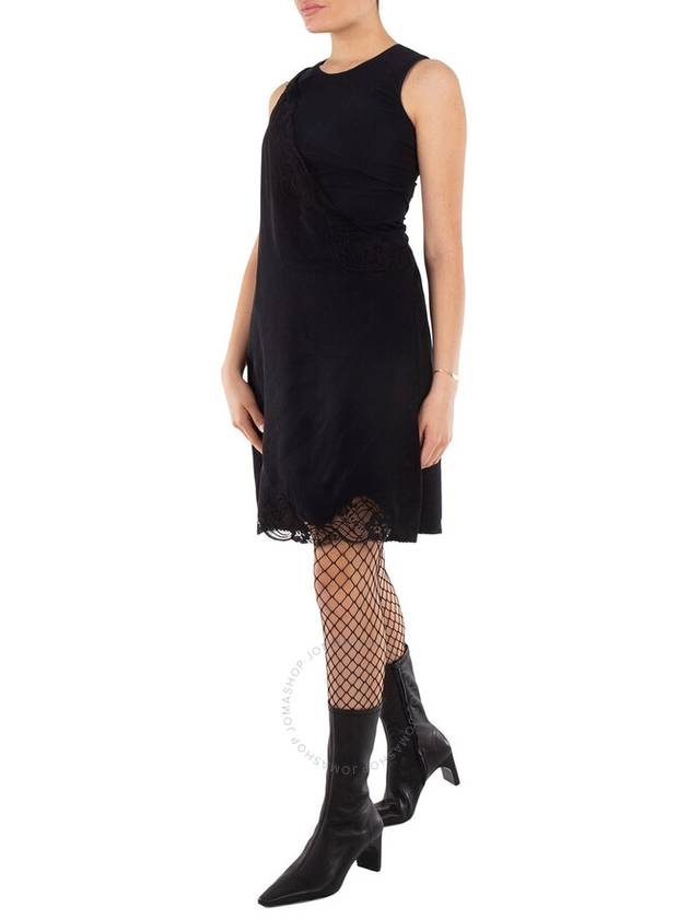 MM6 Black Layered Lace Shift Dress Size X Small - MAISON MARGIELA - BALAAN 3