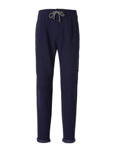 Men's Cashmere Pleated Pants Navy - BRUNELLO CUCINELLI - BALAAN 1