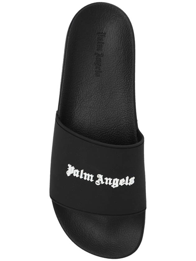 Palm Angels Slides With Logo, Men's, Black - PALM ANGELS - BALAAN 6