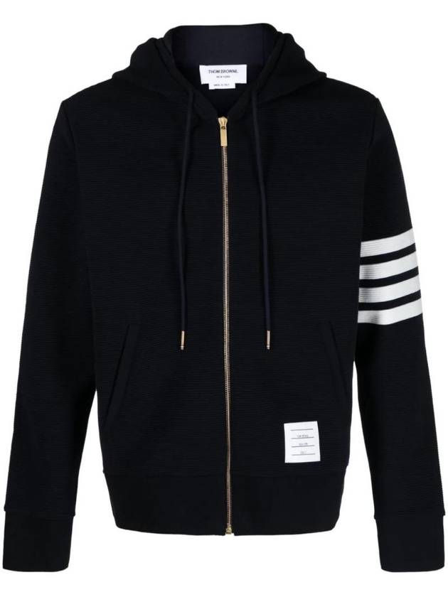 Logo patch hood zip-up MJT329A08138 - THOM BROWNE - BALAAN 1