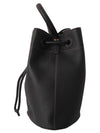 Small Grainy Leather TB Bucket Bag Black - BURBERRY - BALAAN.