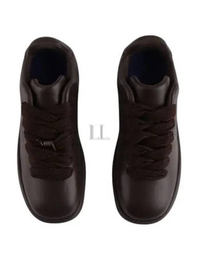 Leather Box Low Top Sneakers Brown - BURBERRY - BALAAN 2