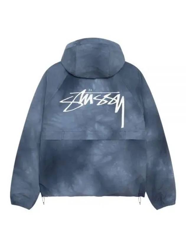 Wave Dye Beach Shell Zip-Up Hoodie Navy - STUSSY - BALAAN 2