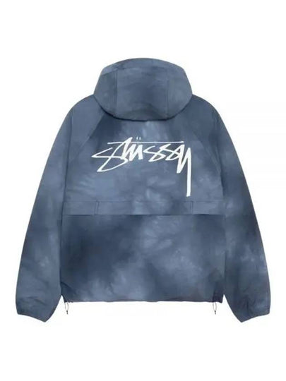 Wave Dye Beach Shell Zip-Up Hoodie Navy - STUSSY - BALAAN 2