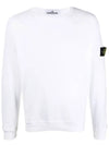 Logo Wappen Washed Raglan Sweatshirt White - STONE ISLAND - BALAAN 3