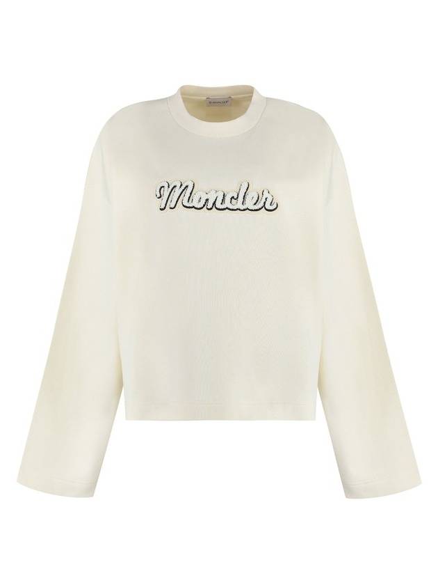 Moncler logo print crewneck sweatshirt - MONCLER - BALAAN 1