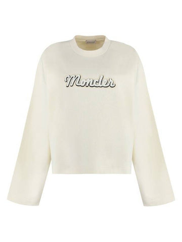 Moncler logo print crewneck sweatshirt - MONCLER - BALAAN 1