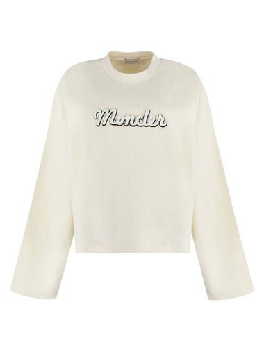 Moncler logo print crewneck sweatshirt - MONCLER - BALAAN 1